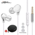 Weißes JBM MJ Sport In-Ear-Headset mit Hardcase