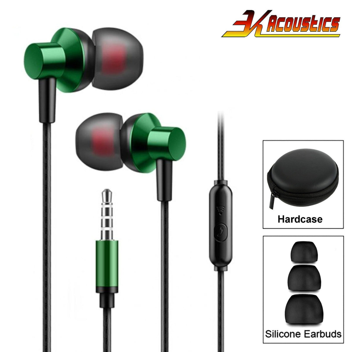 A03 kabelgebundene In-Ear-Kopfhörer mit Hardcase