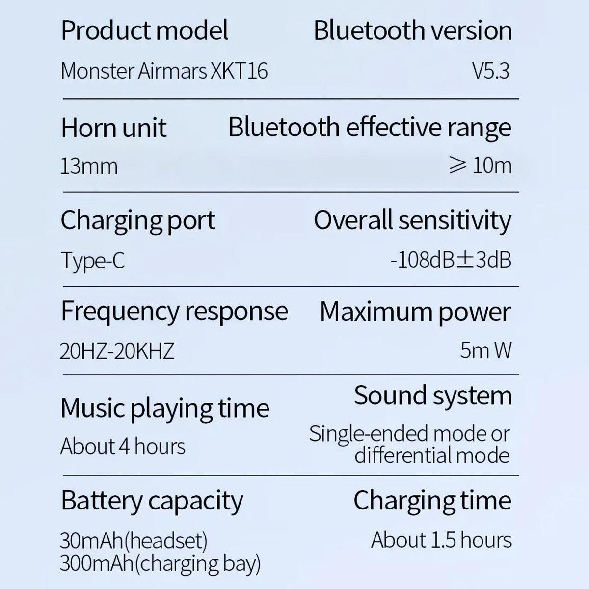 Airmars XKT16 Bluetooth In-Ear-Kopfhörer