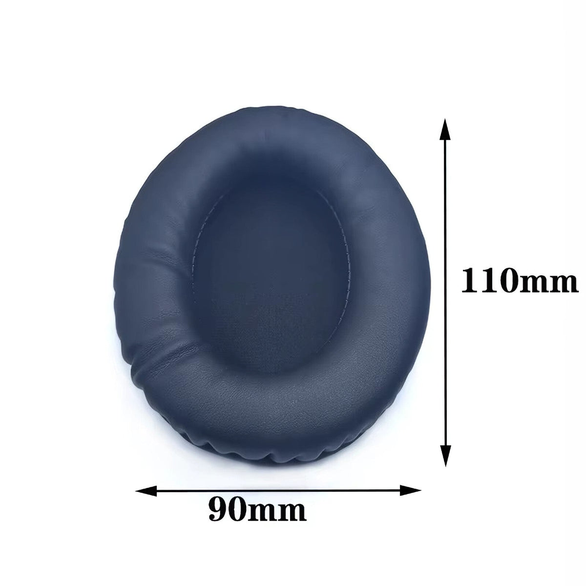 Ovale schwarze Memory-Foam Ohrpolster in verschiedenen Größen