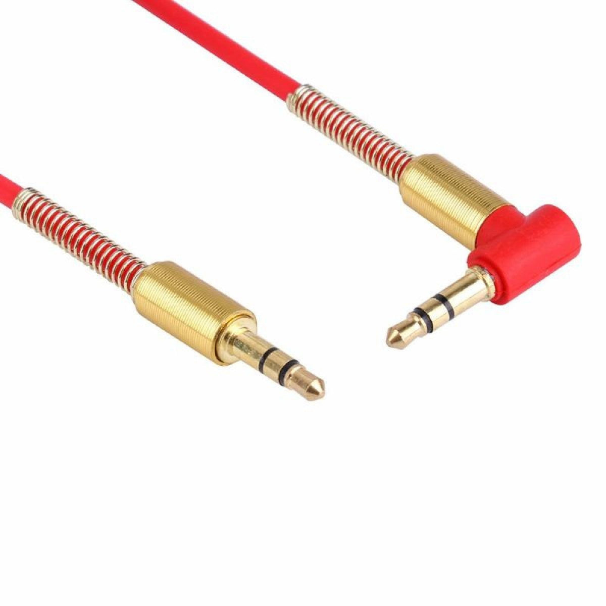 Rot-goldenes 1 m AUX-Kabel mit Winkelstecker