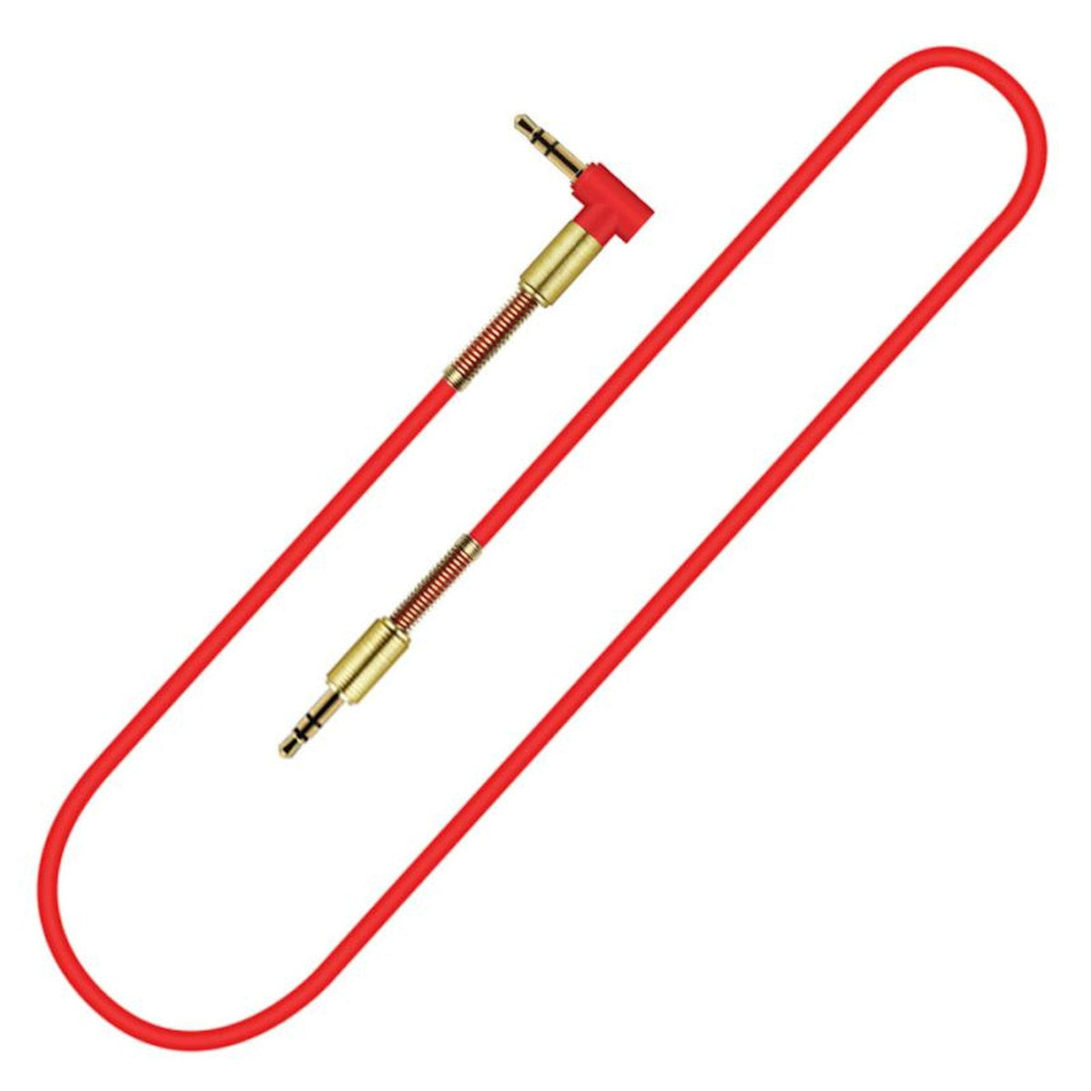 Rot-goldenes 1 m AUX-Kabel mit Winkelstecker